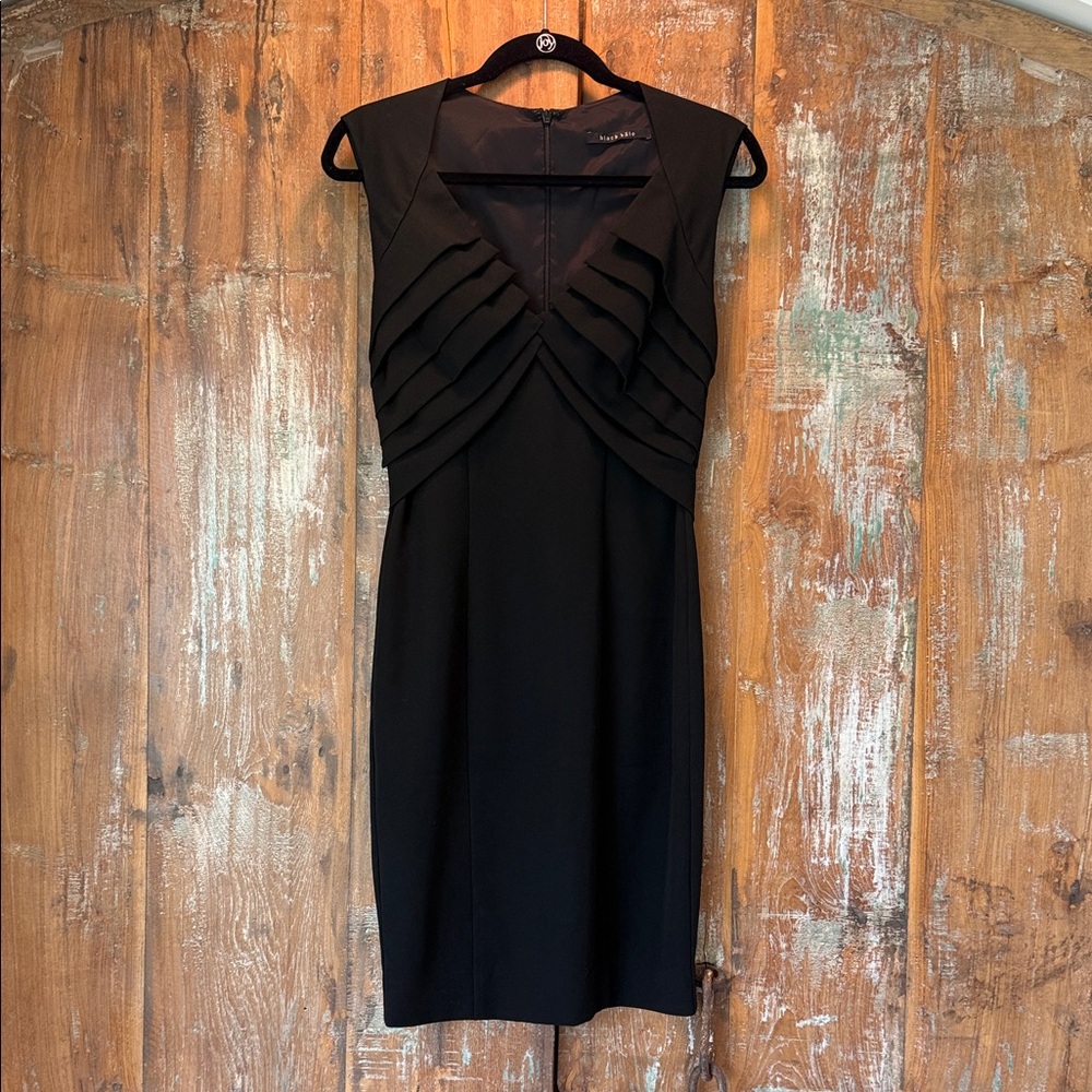 Black Halo Classic Black Sheath Dress